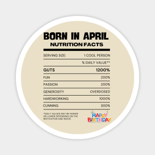 Born in april Magnet